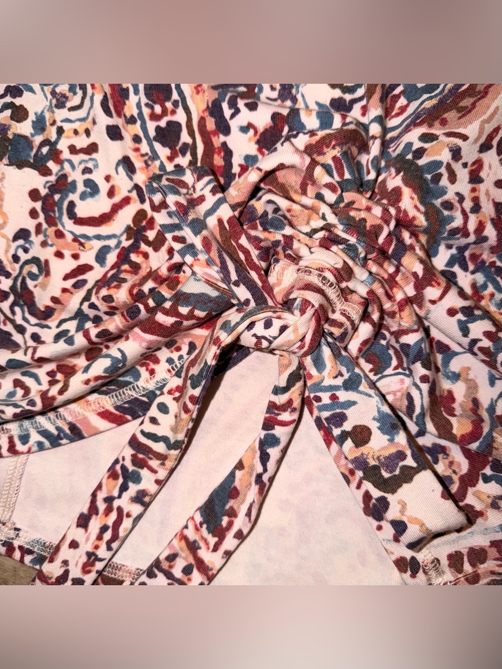 NWOT WESTBOUND Women’s Paisley Tie-Front Top in Pink ,Peach and Navy Size 1X - Picture 3 of 12